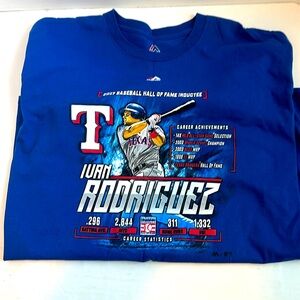 Majestic Ivan “Pudge” Rodriguez Hall of Fame Inductee T-Shirt